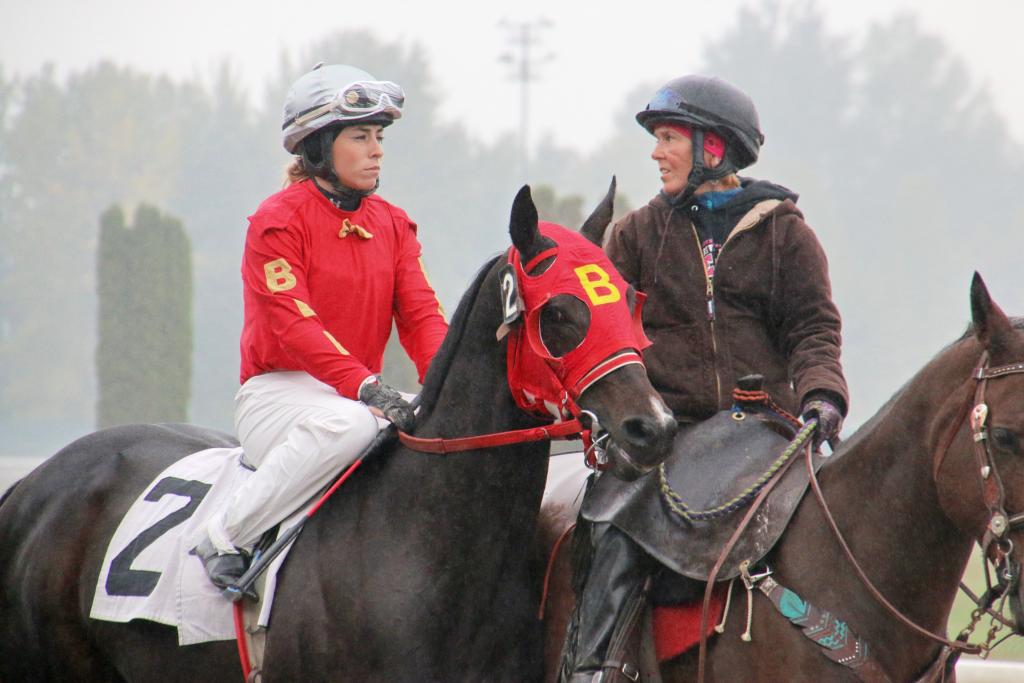 Game face on and ready to ride Miss Show Stopper at Portand Meadows. (Julie June Stewart photo)